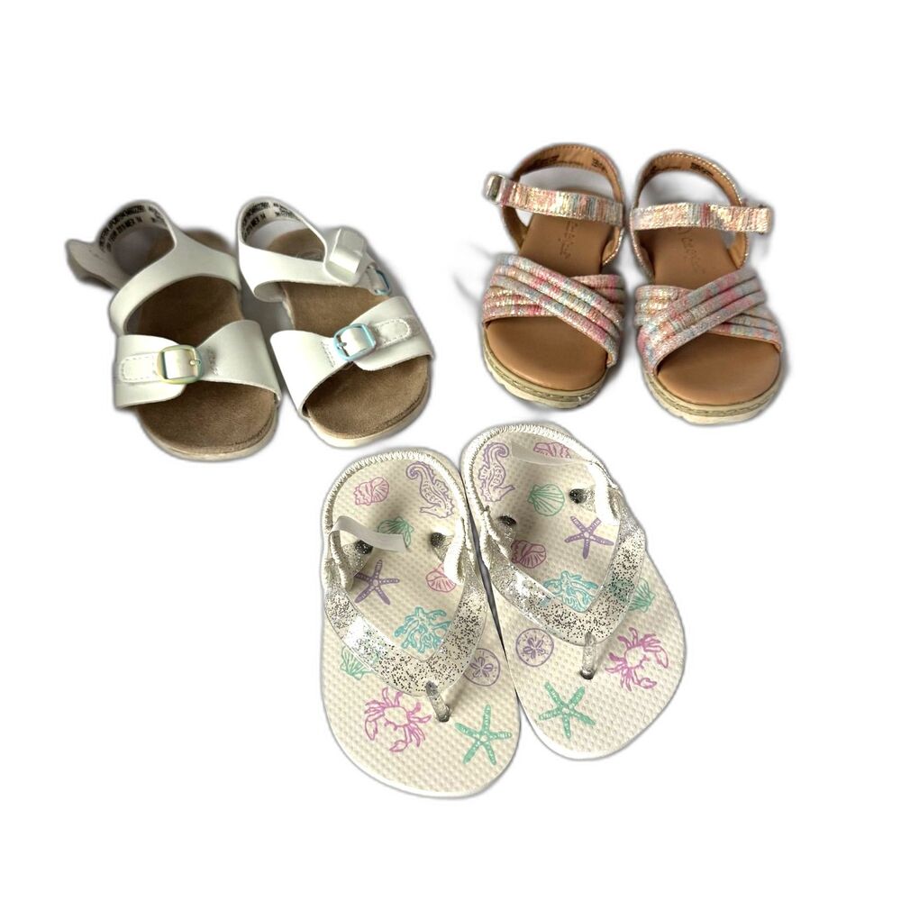 Toddler Size 7 Sandal bundle of 3 pairs (10516)